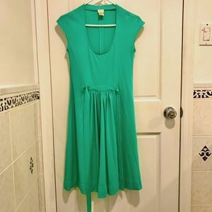 Vintage John Kloss Green Scoop Neck Dress Size 8